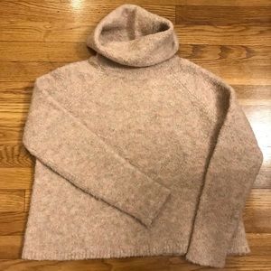 Madewell pink turtleneck sweater